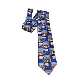 American Greetings Santa and‎ Hanukkah Tie - Christmas Blue